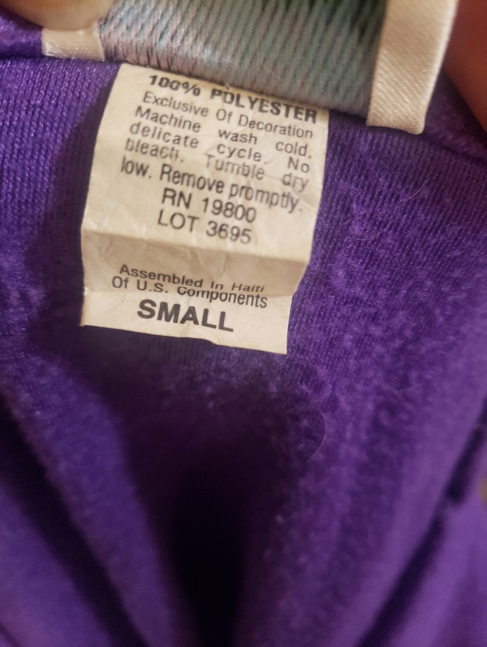 Perfectly Cozy Vintage Purple Kelly Reed Floral Embroidered Fleece Robe Small* - Picture 3 of 15